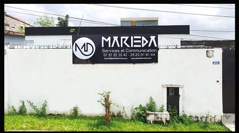Enseigne de MARIEDA SERVICES & COMMUNICATION à Abidjan